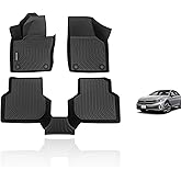 KELCSEECS® Floor Mats Custom for Volkswagen Jetta 2012-2018,All Weather Protection TPE Floor Liners Front Row and Second Row Full Set Accessories Black