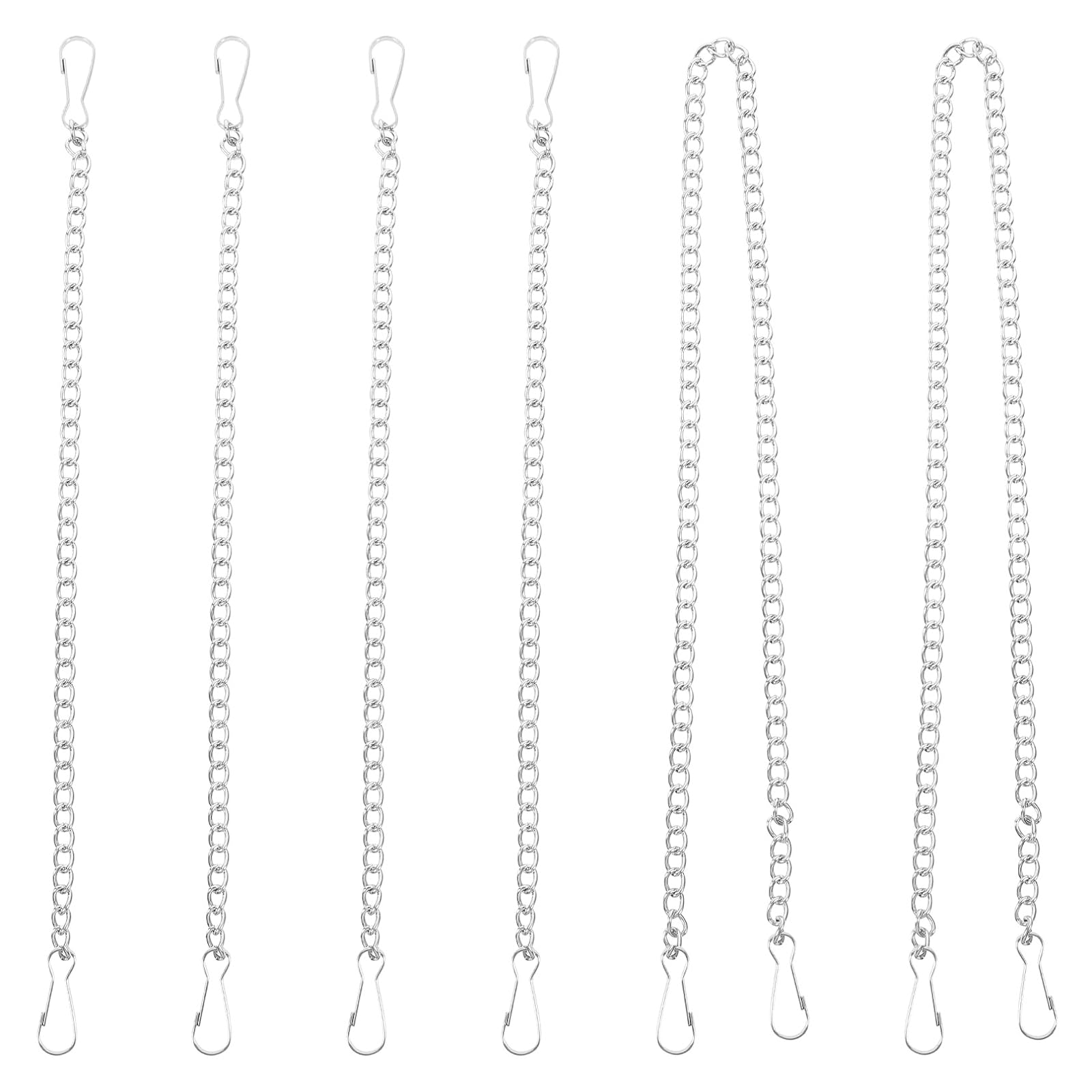 Aiyraa 6 Pcs Hanging Chain with Silver Picture Hooks for Sun-Catchers Lanterns Planters Wind Chimes Hanging Chain with Snap Clips Door Sign Hanging Chain Flower Pot Hanger NUOBESTY 6pcs Tag Chain Su