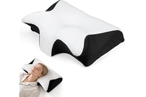 Sleep Apnea Pillow, Memory Foam Pillow for Neck Pain Relief, Ergonomic Contour Neck Support Pillow for Neck and Shoulder, Bre