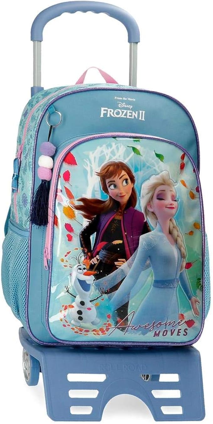 Disney Frozen Awesome Moves Backpack with Trolley Blue 30x40x13 cm