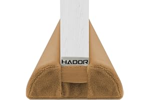 HADOR Door Draft Stopper Noise Blocker 36 Inches for Bottom of Door, Dark Brown Twin Triangular Under Door Draft Stopper Seal Gap Machine-Washable Air Blocker