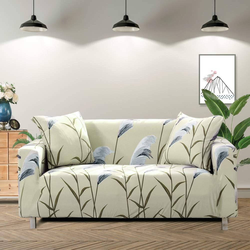 Lamberia Printed Sofa Cover Stretch Couch Cover Sofa Slipcovers for 4 Cushion Couch with Two Free Pillow Case (Tree Branch, Sofa 4 Seater): Home & Kitchen