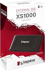Kingston XS1000 2TB External SSD USB 3.2 Gen 2 Portable Solid State Drive Black view 3