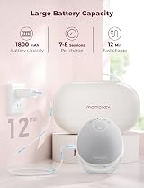 Momcozy M9 Hands-Free Breast Pump Gray, Portable Double Electric view 3