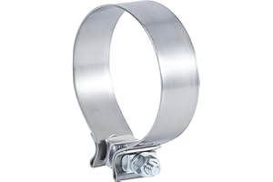 Vitonsbay 3.5 Inch Exhaust Clamp,3 1/2 Narrow Exhaust Band Clamp 304 Stainless Steel(1Pcs)
