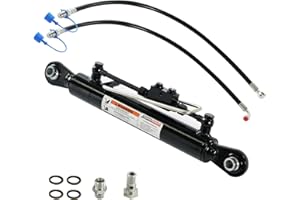 Kingway Hydraulic Top Link Cat. 1-1 with Locking Block Min. 20 7/8”→ Max. 31 7/8” with 2 x Hoses Stroke. 11" - 7200 lbs Push Force, 4600 lbs Pull Force, Dual Check Valves