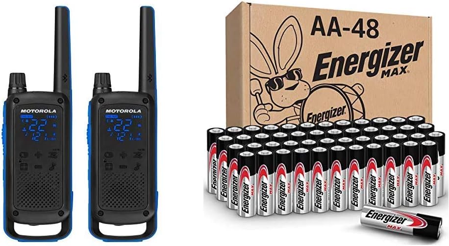 Motorola Talkabout T800 Two-Way Radios, 2 Pack, Black/Blue