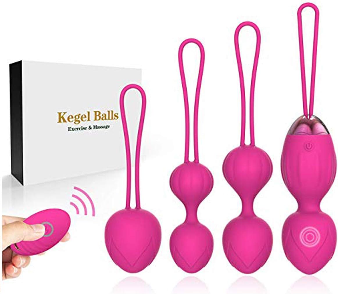 Kegel Exercise Ball Set,Kegel Exercise Weights Sets-Doctor Recommended for Women & Girls Bladder Control (Pink)