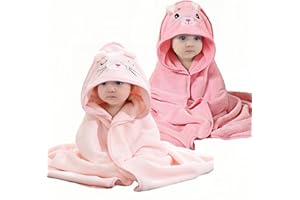 SEVDO 2Pcs Baby Hooded Towel,31 * 31 in Toddler Bath Towels Set for Newborn Babies,Toallas de Baño para Bebe,Organic Infant Kids Boy Essentials1-3