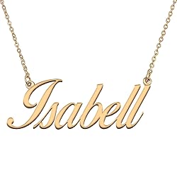 HUAN XUN Customized Custom Simple Any Name Necklace