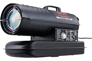VEVOR Kerosene Forced Air Heater, 70000 BTU Portable Torpedo Diesel Space Heater with Thermostat, 5 Gallon Tank Energy-Effici