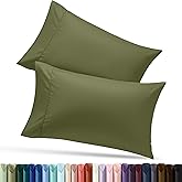 Utopia Bedding Queen Pillow Cases - 2 Pack - Envelope Closure - Soft Brushed Microfiber Fabric - Shrinkage and Fade Resistant Pillow Covers Queen Size 20 X 30 Inches (Queen, Olive)