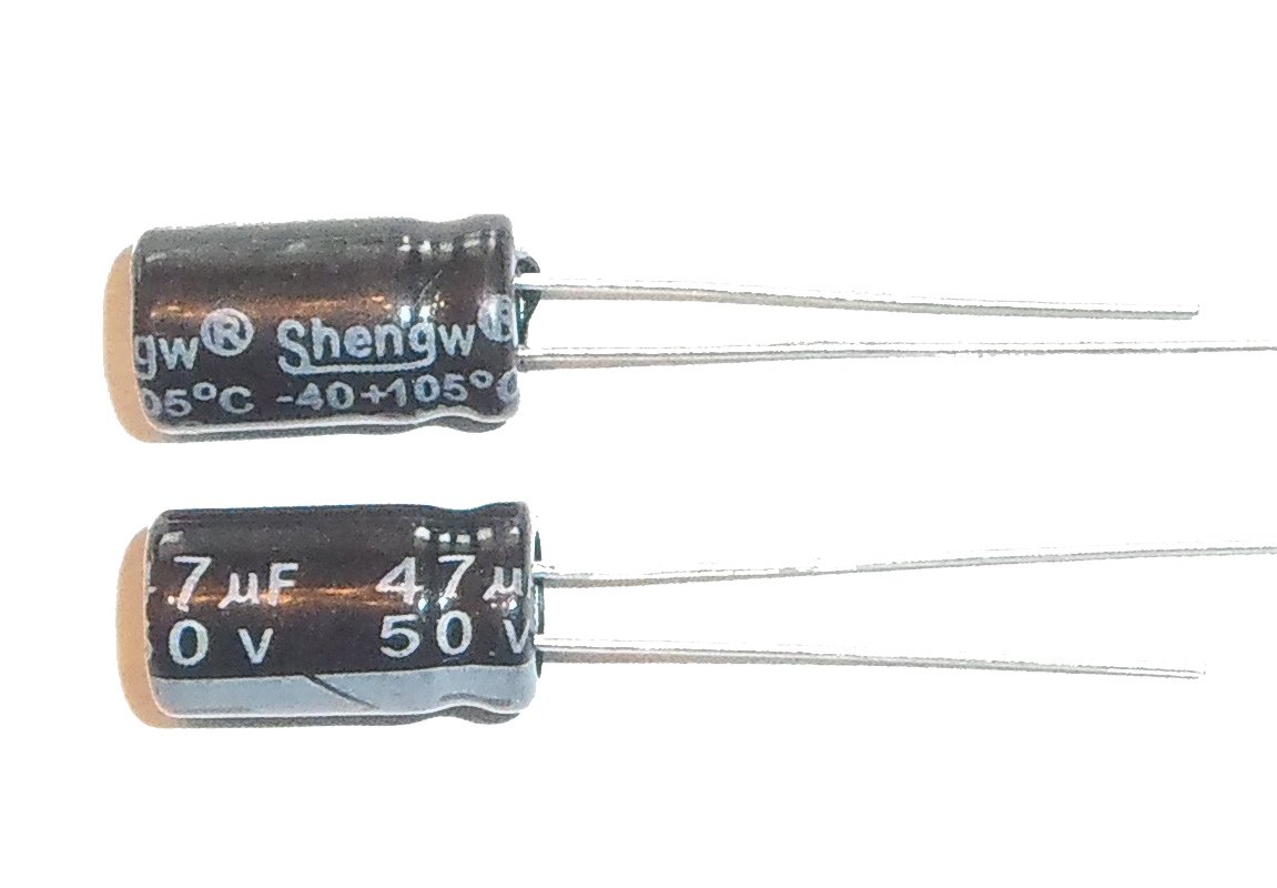 E-Projects B-0002-D08 Radial Electrolytic Capacitor, 47uF, 50V, 105 C (Pack of 5)