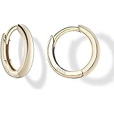Sterling Silver Hoop Earrings for Women, Gold Plated Dainty Hoop Earring, Hypoallergenic S925 Small Hoop Earrings for Huggie, Helix, Cartilage Piercings(Sliver/Gold)