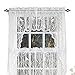 Collections Etc Lace Window Café Curtain Swags with Songbirds & Branches, White