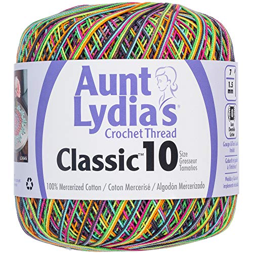 Aunt Lydia Classic Crochet Thread, Blacklight