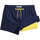 maamgic Mens Swim Trunks with Compression Liner Short Stretch Mens Bathing Suit Quick Dry Swimming Trunks Swimsuit