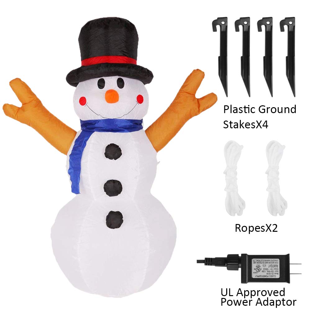 Fashionlite Christmas Inflatable Snowman Lighted Xmas Blow Up Snowmen