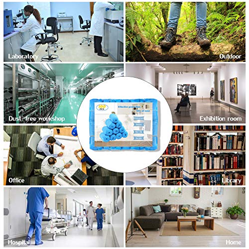 Shoe Covers Disposable Non Slip-100 Pack (50 Pairs) Waterproof Durable Shoe & Boot Covers for Indoor Carpet Floor Protection, Fits All