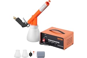 VEVOR Powder Coating System, 50KV Electrostatic Output Kit With Spray Gun, Foot Switch, Nozzles and Cups, Equipment for Home 