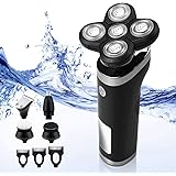 Amble 5-in-1 Electric Shavers for Bald Men Head - Waterproof, Faster-Charging, LED Display, Rechargeable, Cordless Rotary Raz