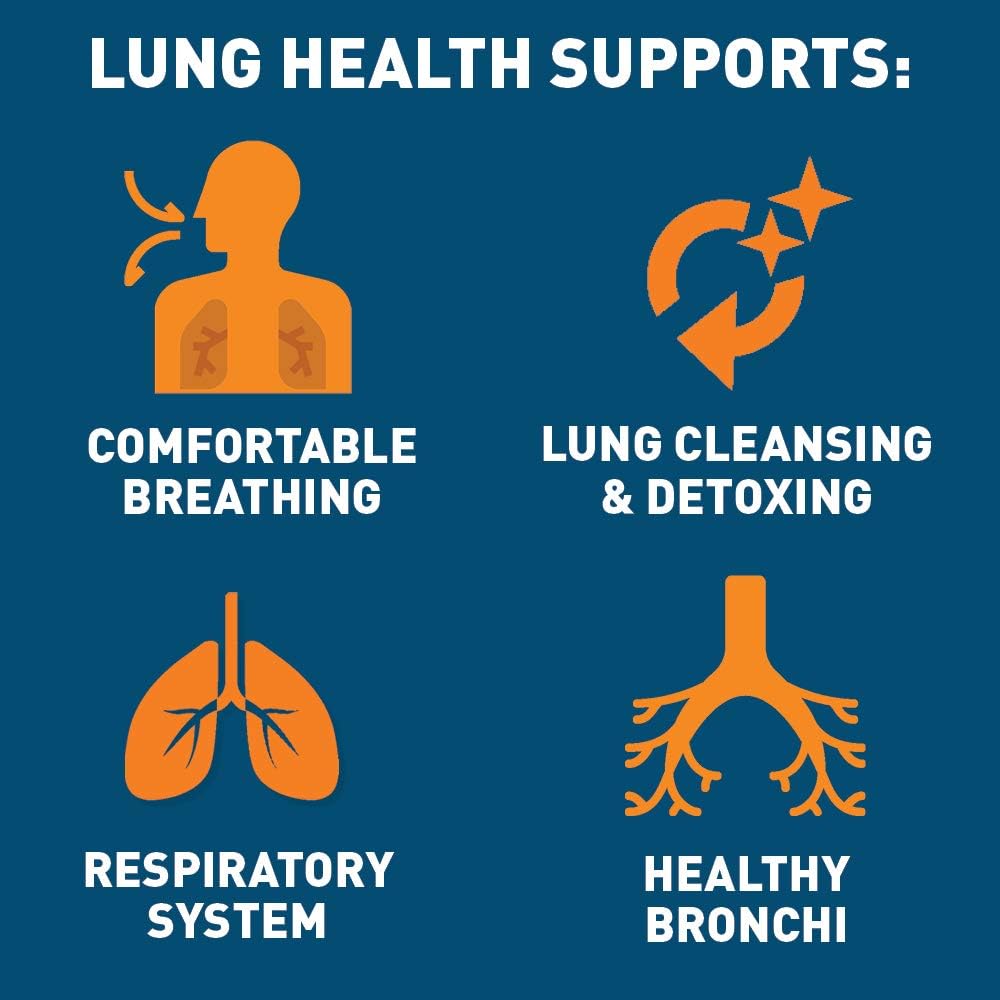 Dr Tobias Lung Health - Lung Cleanse & Detox for Respiratory Support (60 Count): Health & Personal Care