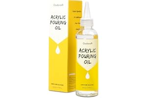 GODORA 6 Ounce Art Silicone Pouring Oil for Dramatic Cell Creation, 100% Silicone Acrylic Paint Pouring Oil with Precision Tip for Easy Use, Dramatic Cell Activator for Painting Acrylic, Watercolor