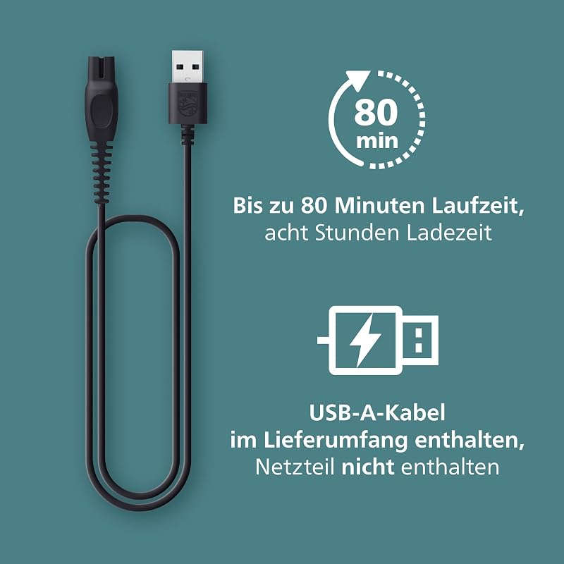 Bodygroom 3000er-Serie – Herrentrimmer mit Dreifachschutz-Rasiersystem, trimmen und rasieren im Intimbereich, hautnah und besonders schonend, 100% duschfest, 80 Min. Laufzeit, BG3480/15