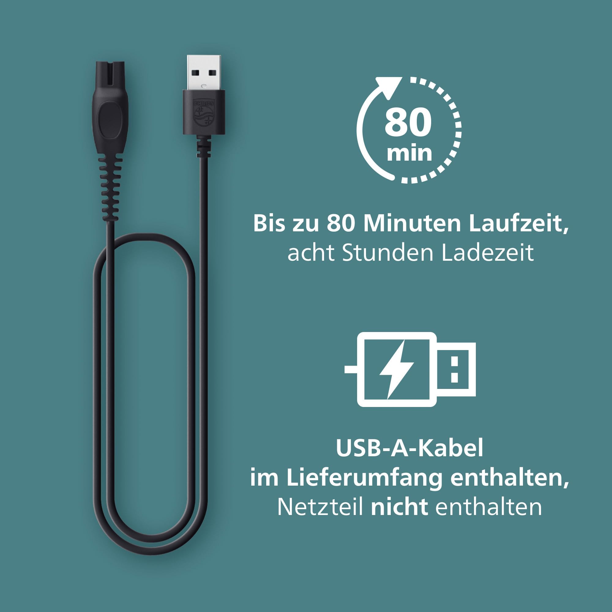 Philips Bodygroom 3000er-Serie – Herrentrimmer mit Dreifachschutz-Rasiersystem, trimmen und rasieren im Intimbereich, hautnah und besonders schonend, 100% duschfest, 80 Min. Laufzeit, BG3480/15 7