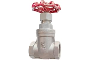 MYWERO 304 Stainless Steel Gate Valve,3/4" NPT Stainless Steel Female Threaded Rotary globe valve for water flow switches, fuel water vapor, air switches, for sump pumps and air compressors DN20