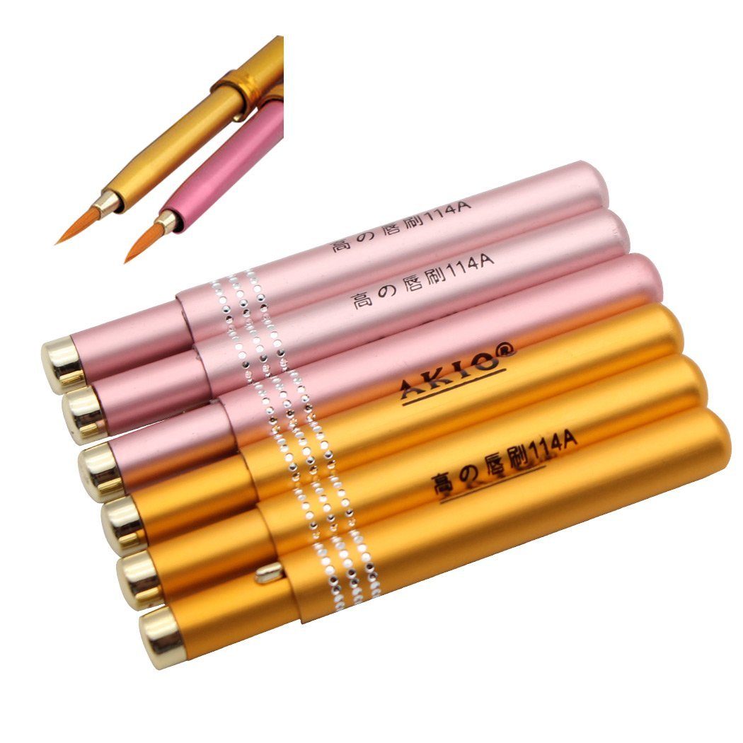 SIPLIV Lip Brushes Set of 6 Lipstick Makeup Brush Lipstick Gloss Wands Applicator Eyeliner Brushes Makeup Gift