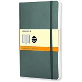 Moleskine Classic Notebook, Large, Ruled, Forest Green, Softcover | Large 5" x 8.25" notebook with 192 ruled pages for journaling, note-taking, planning, and everyday writing.