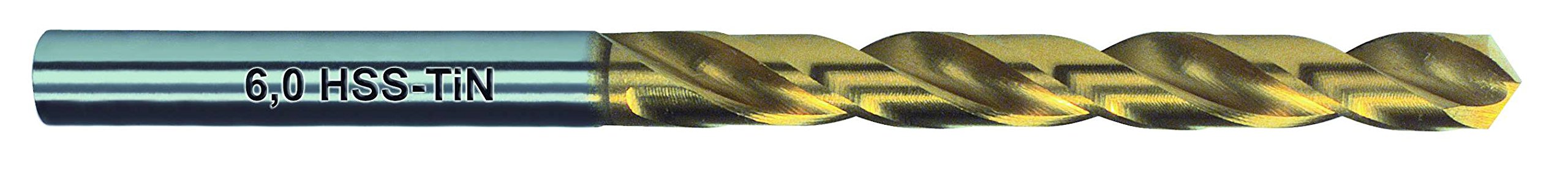 Eventus 32504 Spiral Drill Bit Diameter 0.6 mm HSS-G DIN 338 Form C Type N Titanium Coating