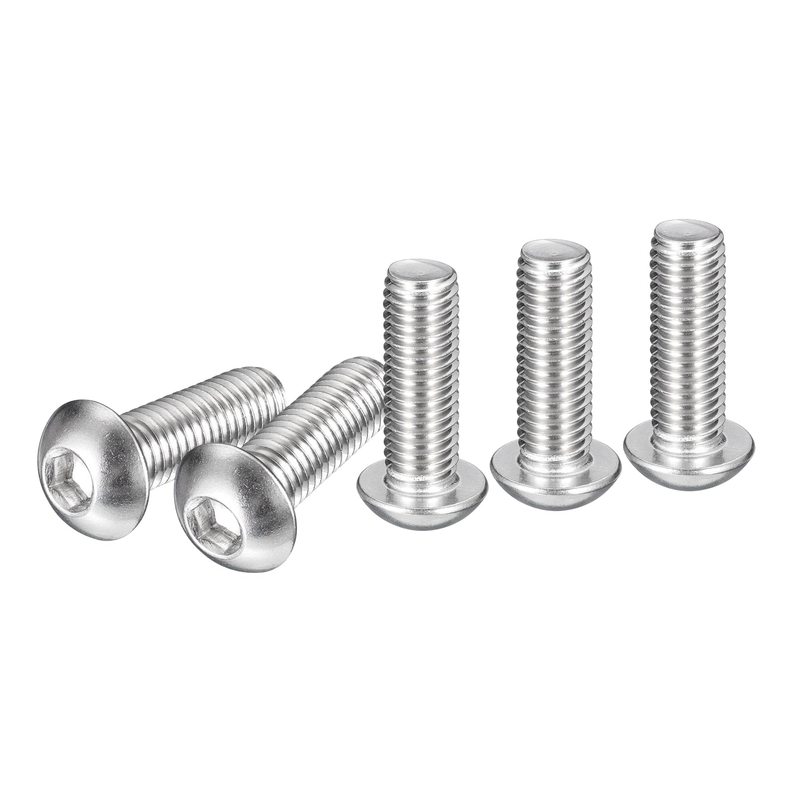 DTGN M10-1.5x30mm Button Head Socket Cap Screws - 6Pack - Good for Machine - 304 Stainless Steel 18/8 - Hex Drive Full Thread Fasteners — image 1