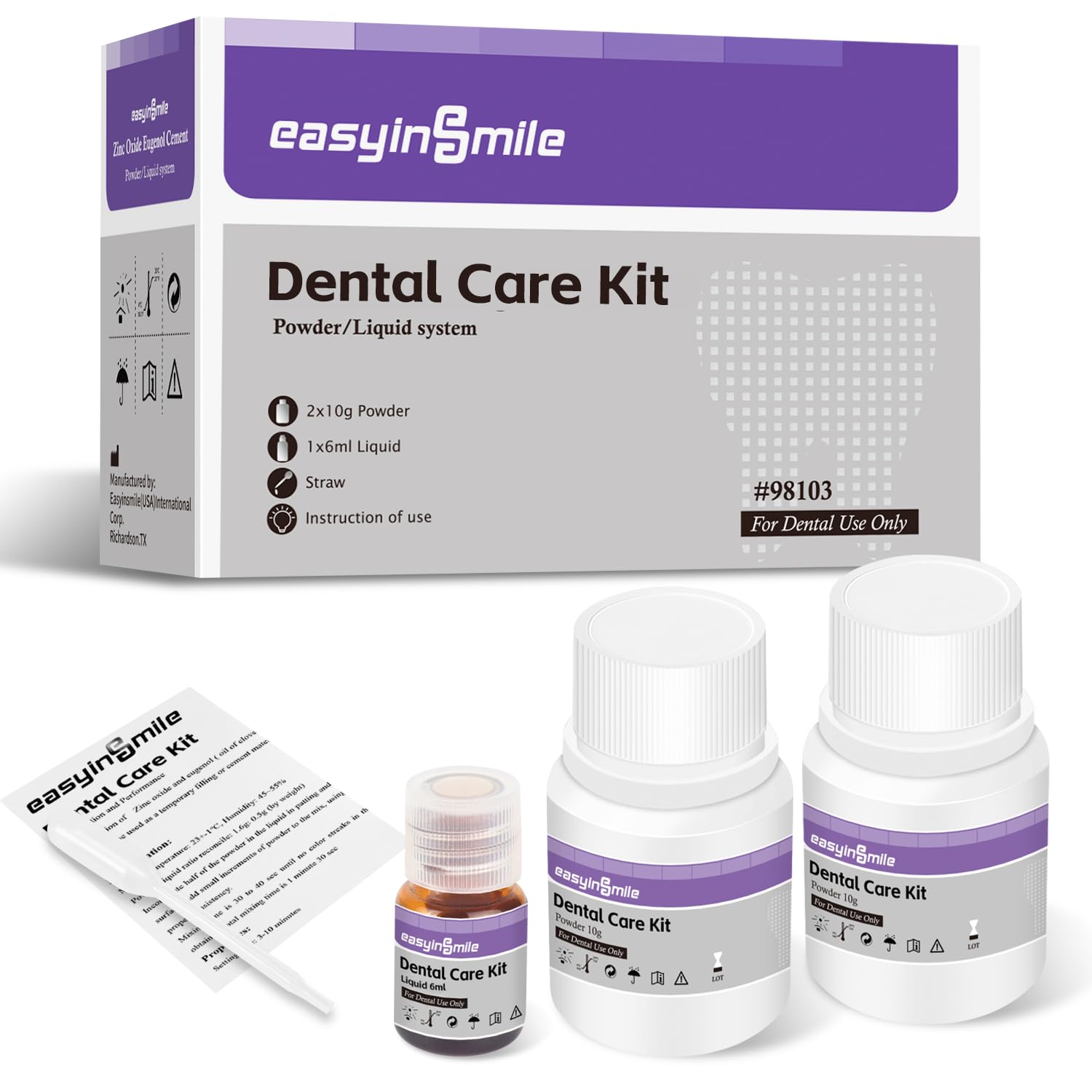 Photo 1 of Tooth Repair Kit for Broken Teeth, Dental Cement Temporary Filling Zinc Oxide Eugenol Glue for Chipped Missing Teeth,Crowns & Bridges