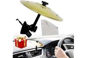 FengyingRise Car Cymbal Air Vent Decor - Alloy Steel Drum with Anti-Fall Clip, 360° Swivel Head, Black & Gold Finish, Anti-Rattle Design & Cleaning Cloth Included (1 Pack)