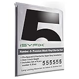 iSYFIX Black Vinyl Number 5 (Five) Stickers - 6