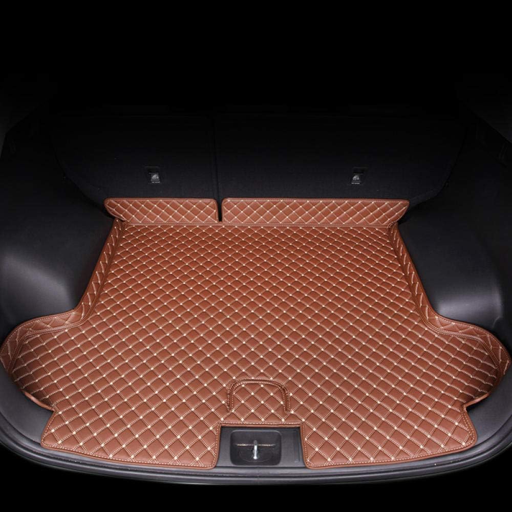 FHNLKFS for hyundai tucson 2019 2020, leather car trunk mat suv cargo liner accessories interior boot-Brown