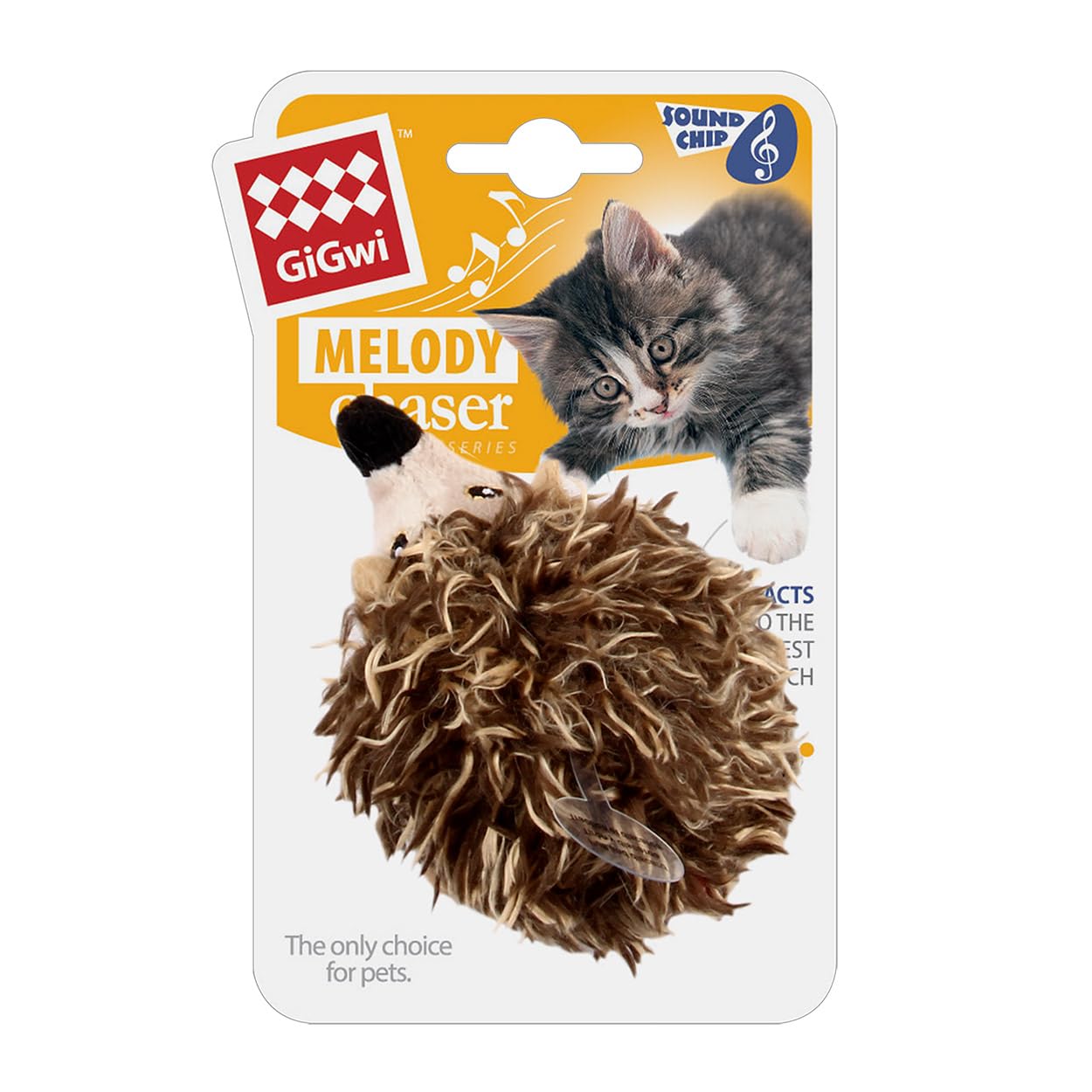 Rosewood Pet Products Gigwi Melody Chaser Hedgehog Interactive Cat Toy