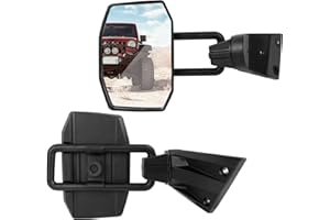 Upgraded Anti-shake Door Off Mirrors, Fit for 2007-2018 Jeep Wrangler JK JKU 2 Door & 4 Door, No Vibrations 360 Degree Rotata