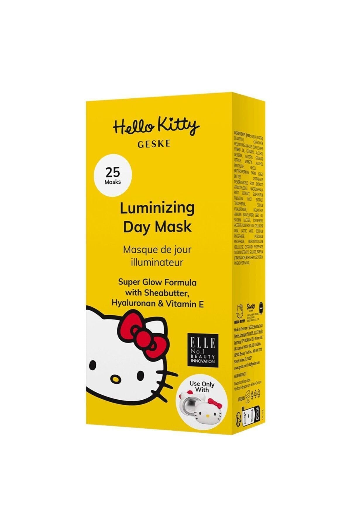 GESKE Luminizing Day Mask | Use with Hello Kitty Sonic Warm & Cool Mask | Face Mask with Sheabutter, Hyaluronan & Vitamin E | Super Glow Formula | For Normal & Dehydrated Skin | Cruelty-free & Vegan