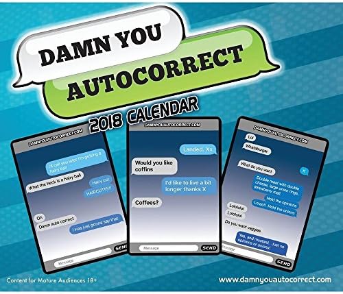2018 Damn You Auto Correct Desk Calendar