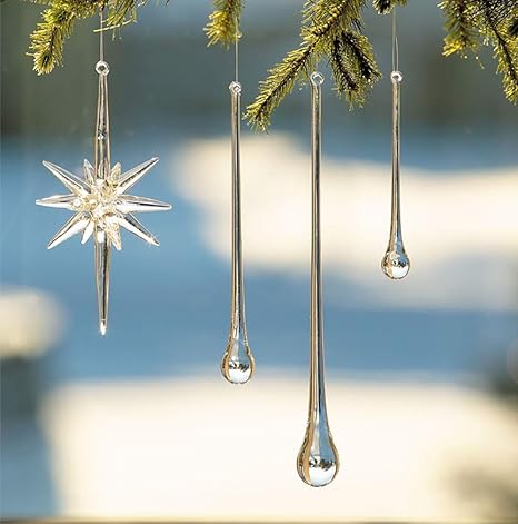 Other Current Tree Ornaments Icicles of Hand Blown Glass 13 Christmas