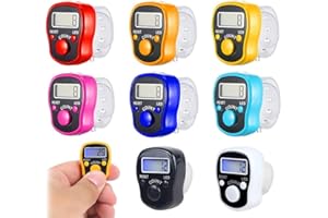 Hitopin 8PCS Electronic Finger Counter, LED Electronic Handheld Tally Counter, 5-Digit Counters Clicker, Lap Track Handheld C
