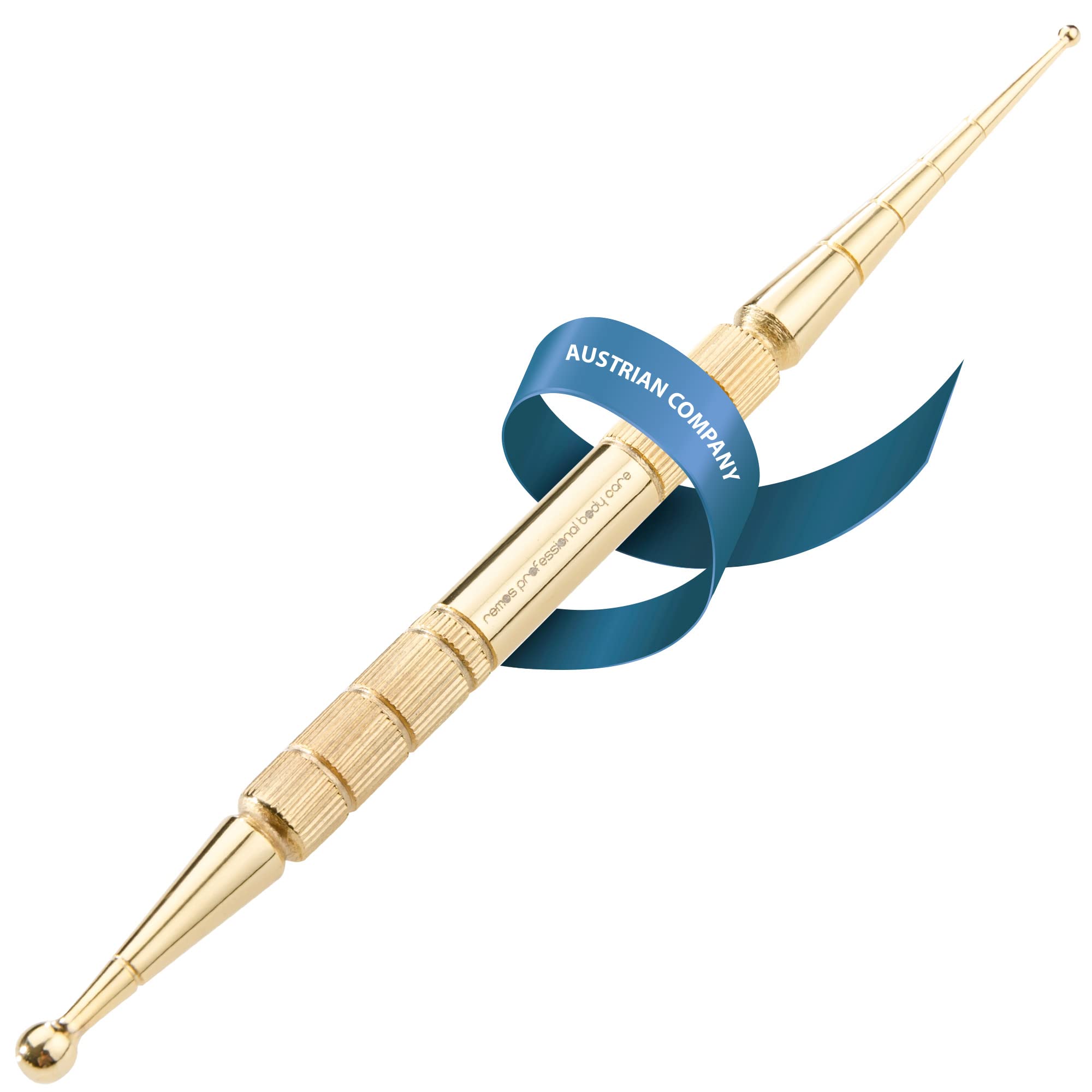 REMOS Acupressure & Meridian Pen - Brass - 13 cm Ball-Ø 2.0/4.5 mm