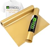 VINYL FROG Heat Transfer Vinyl Roll Gold 30.5x155cm HTV for DIY T shirts