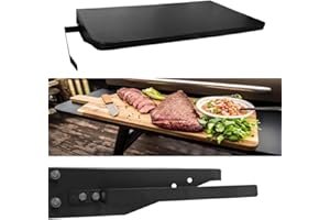 DRESSYOUGO Folding Shelf for Traeger Pro 22, Pro 575 and Ironwood 650 Series Pellet Grill Accessories for Traeger Pellet Grills, BAC362 Front Folding Shelf, 25" L x 12" W