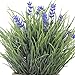 Velener Artificial Flowers Provence Lavender Arrangements in Pots for Home Decor (Purple, Green)