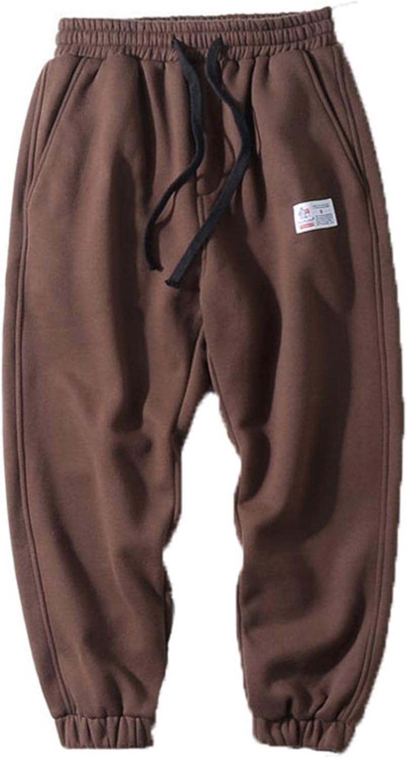 Men Sweatpants Loose Fit Sports Trousers Stylish Warm Lined Joggers