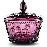 MASSJOY European Retro Nostalgic Three-Dimensional Relief Color Glass Jar Candy Jar Seasoning Jar With Lid